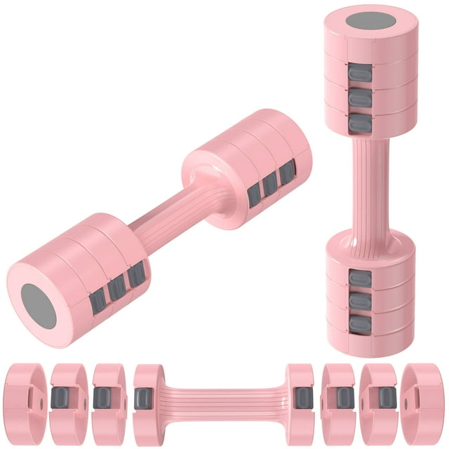 Adjustable Dumbbells Set of 2, 4in1 Hand Weights Set for Women/Men