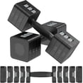 thumbnail image 1 of Adjustable Dumbbells Set of 2, Hand Weights Sets with 5 Levels 3lb, 5lb, 7lb, 9lb, 11lb, Adjustable Weight Dumbbells for Women/Men Home Gym Full Body Workout, 1 of 6