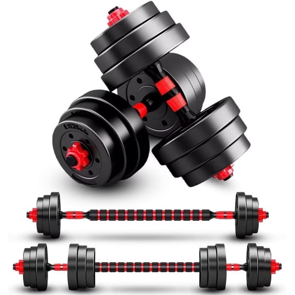 Adjustable-Dumbbells-Sets,Free Weights-Dumbbells Set of 2 Convertible To Barbell A Pair of Lightweight for Home Gym,Women and Men Equipment