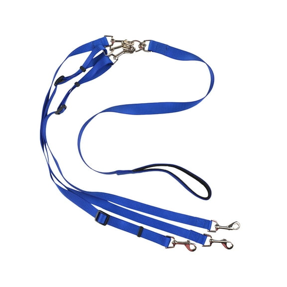 Adjustable Durable Nylon Triple Dog Leash - Ideal for Walking and Running with Multiple Dogs