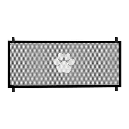 Adjustable Duty Dog Gate For Stairs and Doorways 307 Inch Tall Indoor Pet Barrier With Breathable Mesh Screen Fits 708 Wide Openings