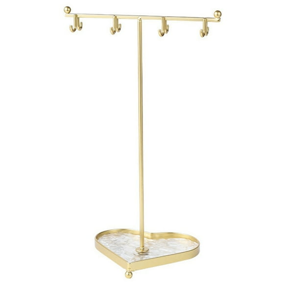 Adjustable Earring Storage Rack Jewelry Stand Presentation Shelves with Tray