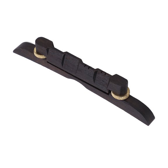 Adjustable Ebony Wood Lower Bridge for Mandolin Guitar Bass String Instruments