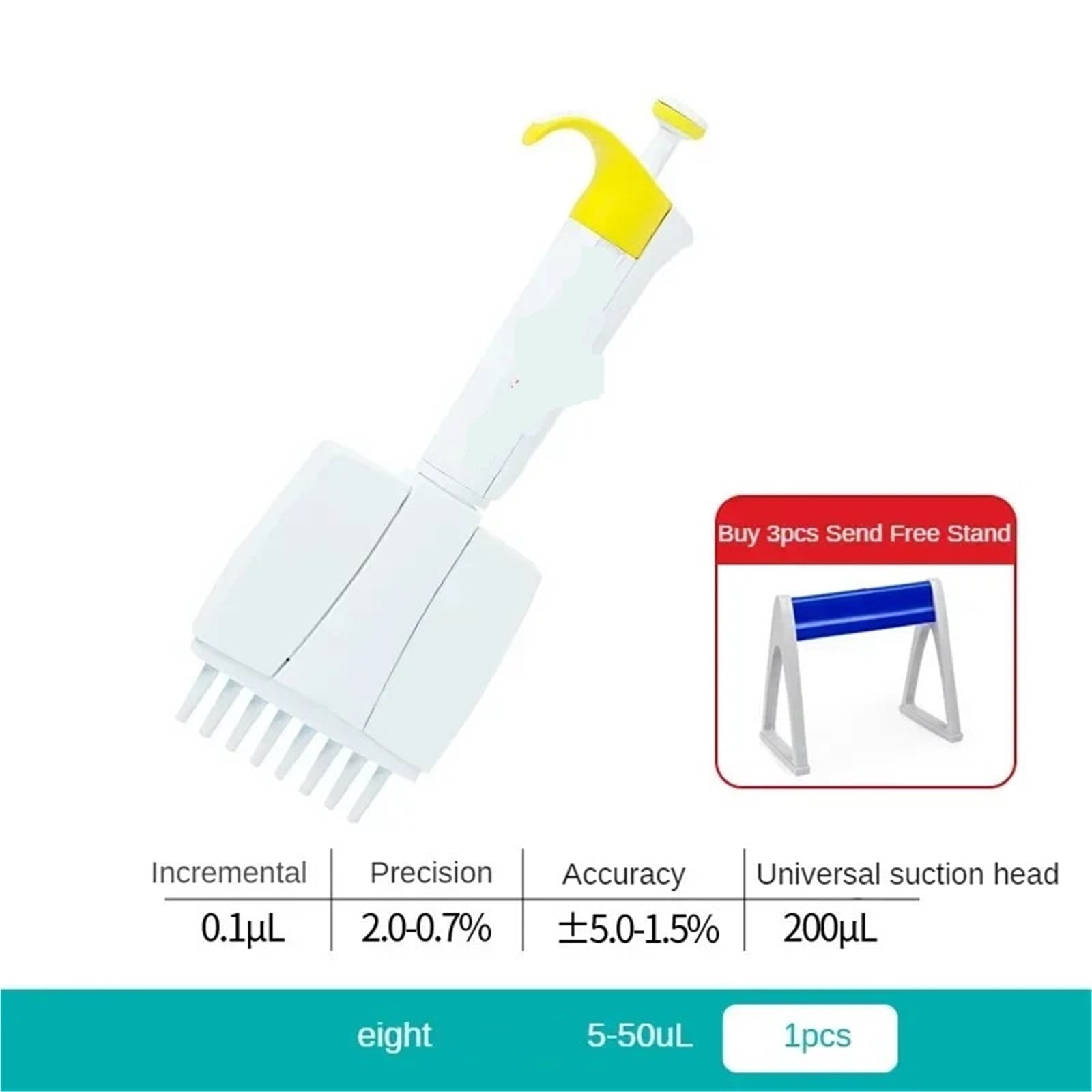 Adjustable Eight Pipette Twelve Pipettes Half Pipettors , High-Accurate