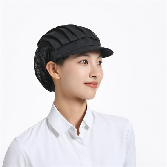 Adjustable Elastic Chefs Hat Worker Hair Net For Kitchen Professional Breathable Mesh Design Food Grade Safety Hair Covers