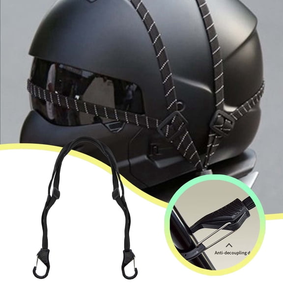 Adjustable Elastic Motorcycle Cargo Straps with Hook Securing Luggage Rope Stretch Travel Transport for Motorbikes Scooter Binding Tension Load, 90 cm, Black