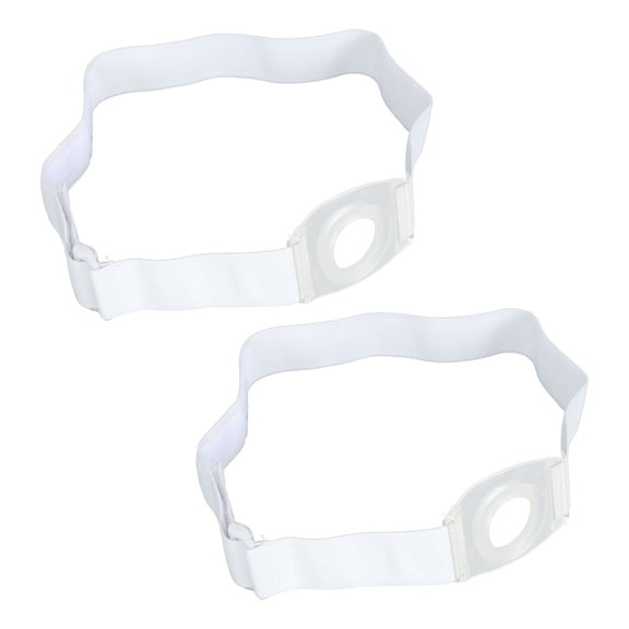 Adjustable Elastic Ostomy Hernia Support Belt with 1.4-Inch Hole Opening Post Surgery Abdominal Colostomy Bag Waist Protector Band, Pack of 2 (40.9 inches / 104 cm)