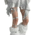 thumbnail image 1 of Adjustable Elastic Thigh Garter Belt For Women Crosses Lace Up Strappy Leg Wrap, 1 of 13