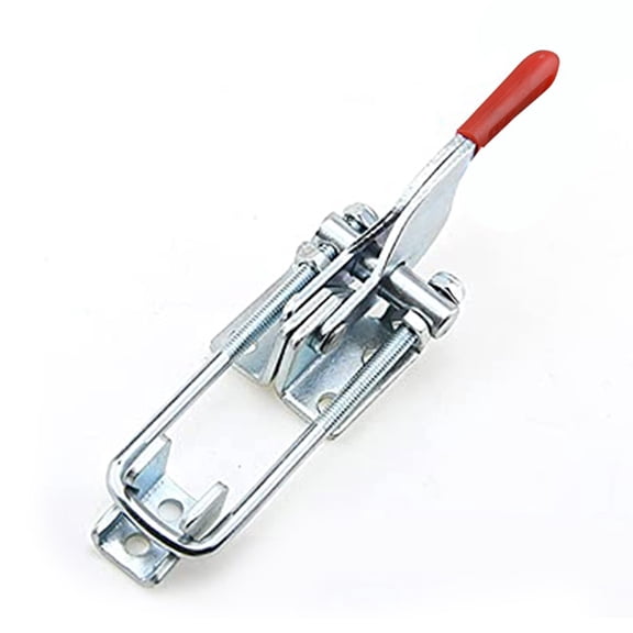 Adjustable Elbow Clip Latch Set: Stainless Steel For Toggle Clamp With Plastic Handle For Cabinets, Boxes, Boats & Heavy-Duty Applications, Secure Locking Mechanism, Silver(1pc)