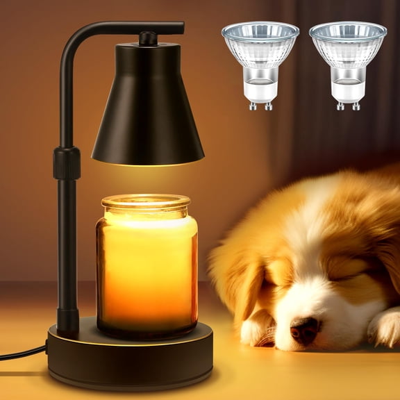 Adjustable Electric Candle Warmer Lamp with Dimmer and Height Control - Enhance Your Home Ambiance with Safe and Efficient Candle Heating