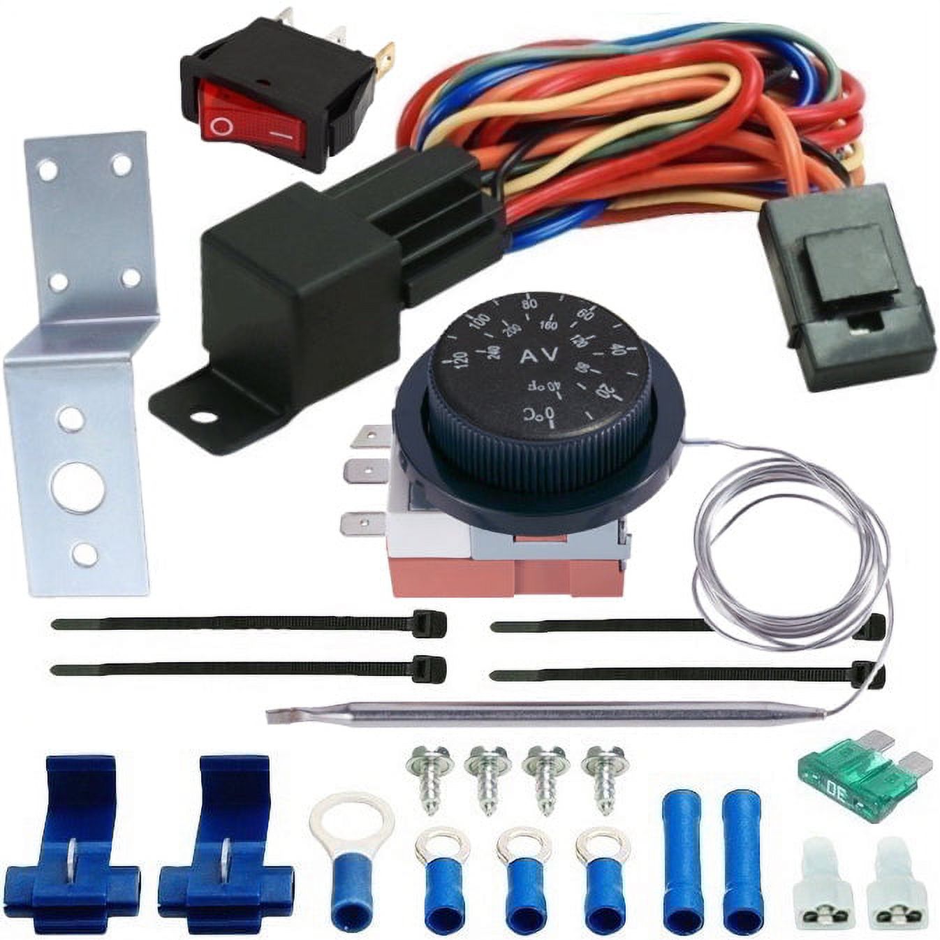 Adjustable Electric Fan Temperature Thermostat Controller Switch Wire