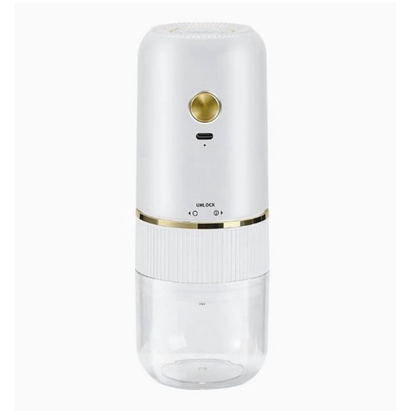 Adjustable Electric Grinder with Ceramic Grinding Core for Coffee Beans, Spices, and Sea Salt Battery Powered, Portable, Easy Clean