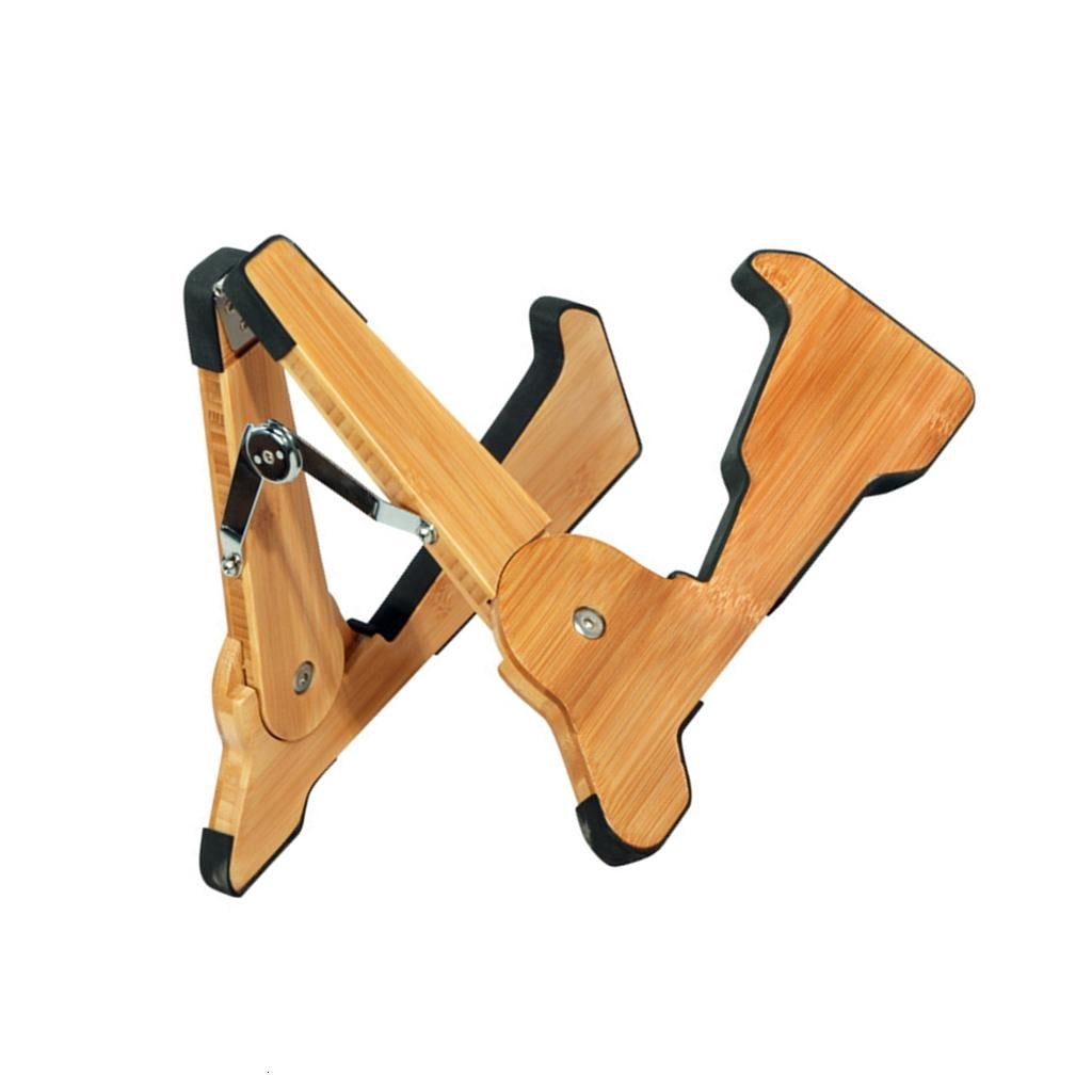 Adjustable Electric Guitar Stand Wood Folding Musical Instrument Stand