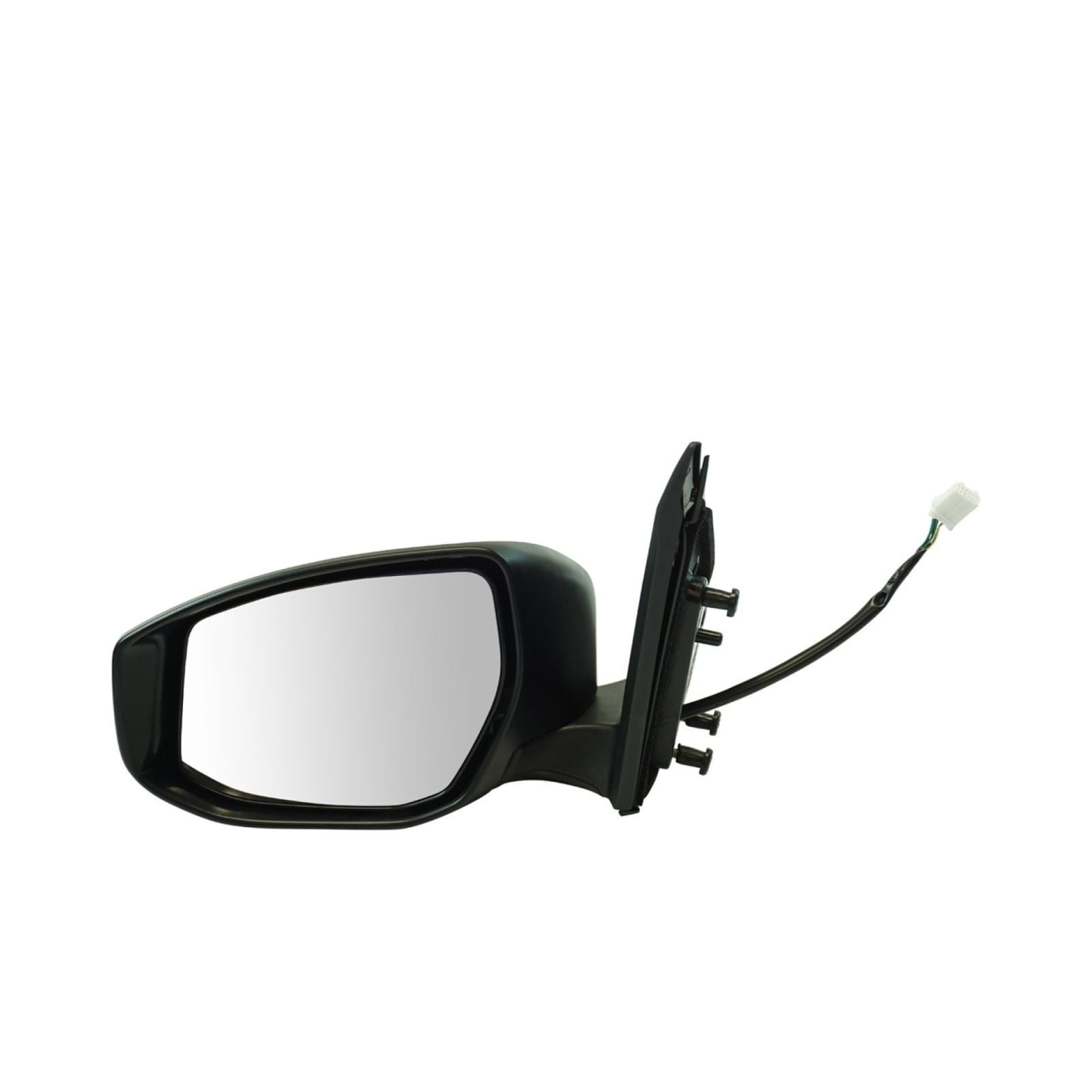 Adjustable Electric Mirror Black Smooth LH Driver Side with Turn