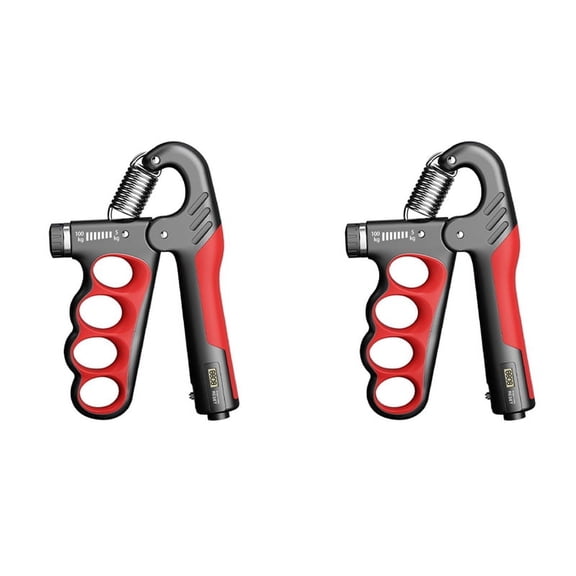 Adjustable Electronic Counting Hand Grip Strengthener for Men Women Adult Muscle Recovery Fitness Red,2 x Grip Trainer,Red