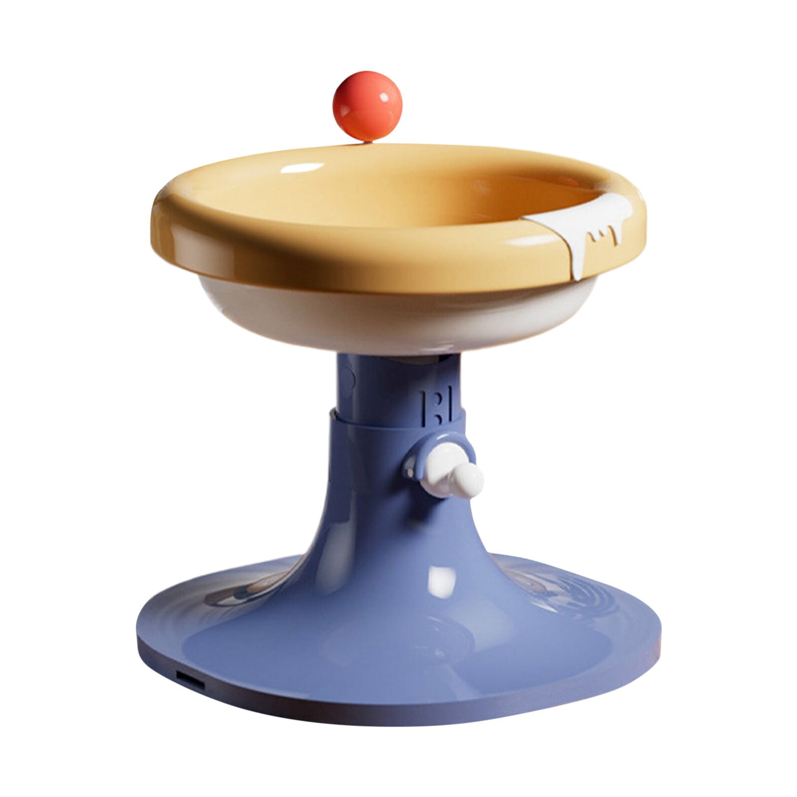 Adjustable Elevated Cat Bowls - Ceramic Raised Cat Food & Water Dishes with Tilted Design, Whisker-Friendly & Anti-Vomit Feeding Bowls for Cats & Kittens