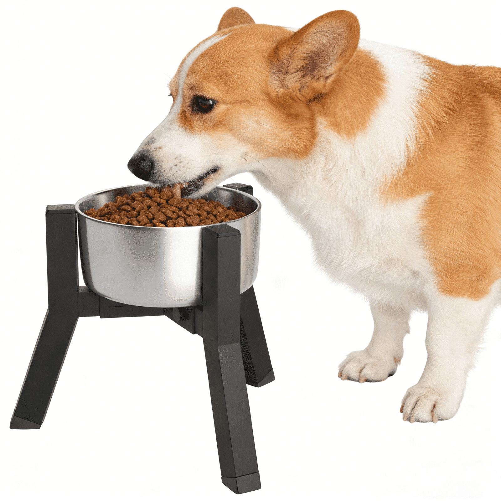 Adjustable Elevated Dog Feeder Station for Small & Medium Breeds, Easier Meals, Bowl Not Included