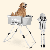 Adjustable Elevated Pet Bath Tub for dogs and cats-Gray