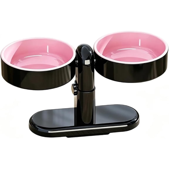 Adjustable Elevated Pet Feeding Bowls for Cats & Dogs, 5 Height Levels Raised Food Water Bowls to Protect Pets’ Neck Posture