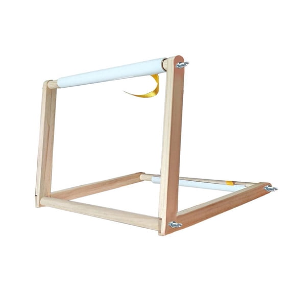 Adjustable Embroidery Table Stand,Wood Embroidery Hoop Holder,Cross Stitch Hoop Stand,Hands-Free Cross Stitch Scroll Frame Needlepoint Stand for Lap or Table Top Stitching Sewing Supplies Craft Tool