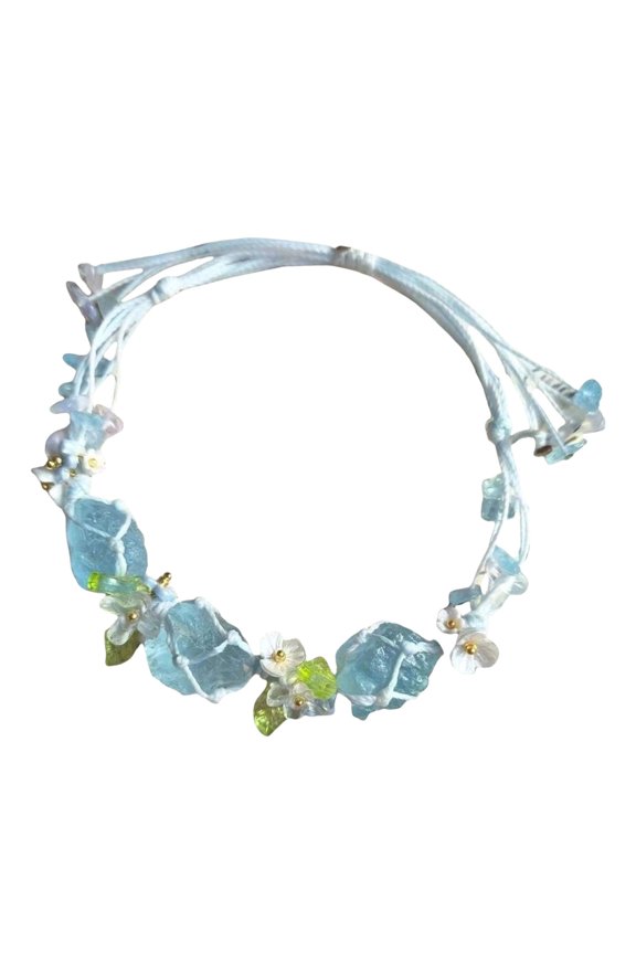 Adjustable Energys Stone Bracelet Raws Natural Gemstones In Braided Designs Elegant Fashion Accessory For