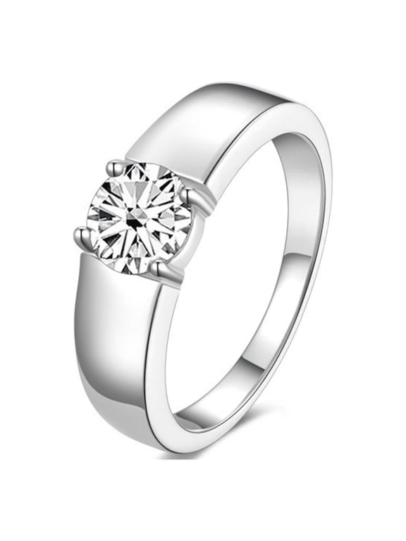 Adjustable Engagement Wedding Rings for Men,1 ct D Color Yellow/Pink/Blue Moissanite Rings,925 Sterling Silver Anniversary Diamond Rings with Certificate