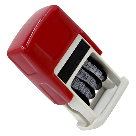 Adjustable English Date Stamp Rubber Stamp Line Dater Office Stamp Rotating Stamp for Scrapbooking Packaging Crafting