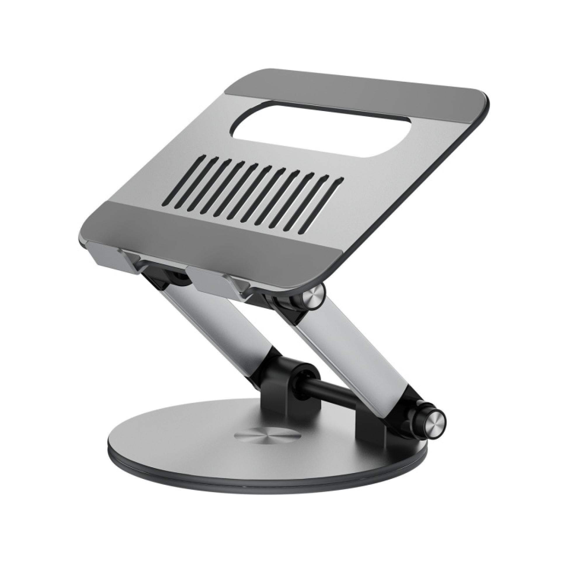 Adjustable Ergonomic Laptop Stand with One-Button Angle Control – Supports Up to 17” Laptops & Tablets, Heavy-Duty Aluminum, Foldable & Portable, Holds Up to 44 lbs