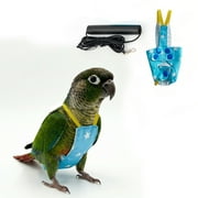 Adjustable Escape-Proof Parrot Flight Suit Bird Harness and Leash Set Parrot Diaper Harness Flight Clothes Training Harness Vest Comfortable Polyester Strap for Conures Lovebirds OutdoorE,M