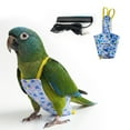 thumbnail image 1 of Adjustable Escape-Proof Parrot Flight Suit Bird Harness and Leash Set Parrot Diaper Harness Flight Clothes Training Harness Vest Comfortable Polyester Strap for Conures Lovebirds Outdoor(A,L), 1 of 7