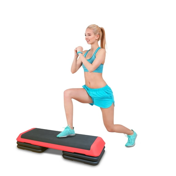 Adjustable Exercise Aerobic Step Platform, Exercise Step Platform With 4 Adjustable Risers, Athletic Supply, Non-Slip Workout Step Platform For Home Gym Workout Training