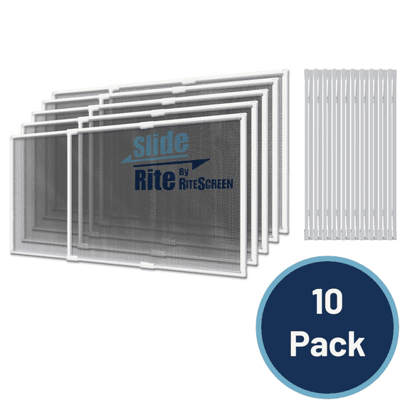 Adjustable & Expandable Window Screen 15" x 21" (10-pack) Pre-Framed Window Screen Expands up to 39"