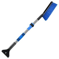Adjustable Extendable Car Window Ice Scraper & Snow Brush | Retractable Winter Defroster Tool with Detachable Shovel Head | 27-33 Inch Expandable Windshield Cleaner for Vehicles
