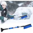 thumbnail image 1 of Adjustable Extendable Car Window Ice Scraper and Snow Brush with Detachable Head, 27.55-33.46 Inch Winter Defrosting Tool for Windshield Snow Removal, 1 of 7