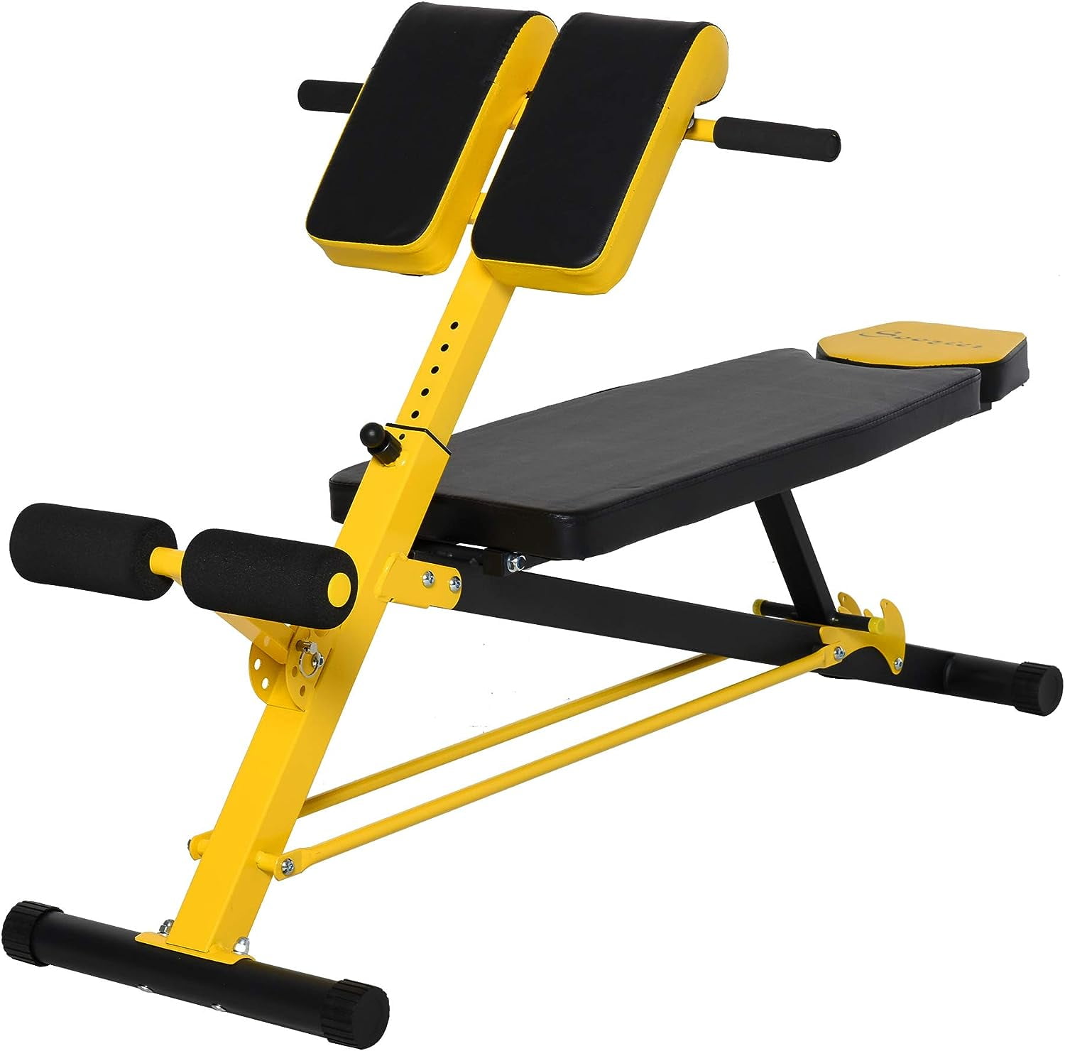 Adjustable Extension Dumbbell Weight Bench, Foam Leg Holders, Exercise