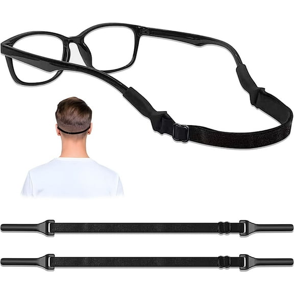 Adjustable Eyeglass Straps Holder, Elastic Band No Tail Sunglasses Retainer for Work, Running, Basketball Sports