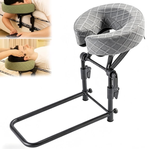 Adjustable Face Rest Pillow for Bed with Memory Foam, Height Adjustable Cradle for Home Relaxation and Comfort