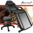 thumbnail image 1 of Adjustable Facial Bed Massage Table Beauty Salon Spa Equipment with Free Tattoo Stool(Black), 1 of 10