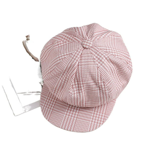 Adjustable Fashion Keep Warm Bonnets Hat Street Style Artist Hat Newsboy Cap Painter Hat Women Caps Octagonal Hat Korean Style Beret PINK