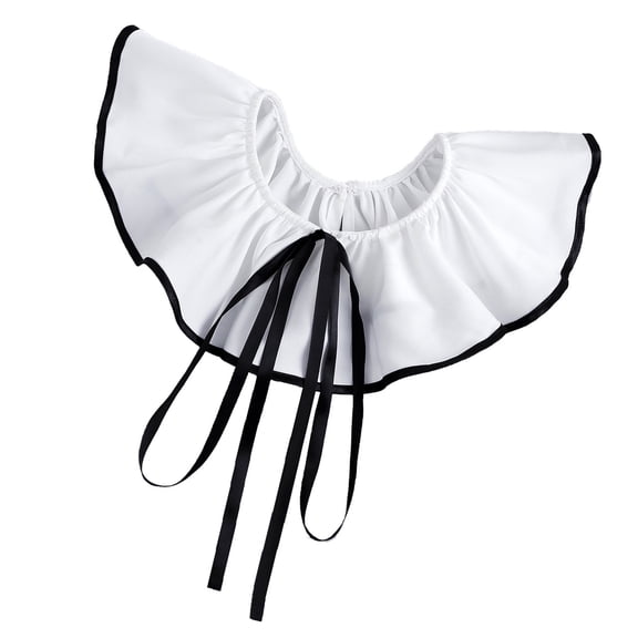 Adjustable Faux Collar Decorative Scarf Shawl Removeable Collar With Laceup Tied Design for Women Dress Sweater Enhancer