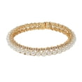 thumbnail image 1 of Adjustable Faux Pearl Crystal Cuff Bracelet, 1 of 5