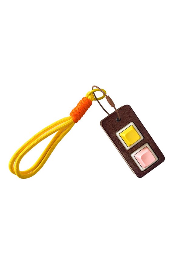 Adjustable Fidgets Button Keychain for Stress Relief Portable Phone Strap Gifts Metal Hook