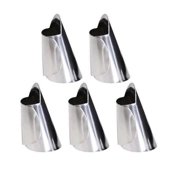 Adjustable Finger Protector Guard Nail Cover, Stainless Steel Finger Nail Protector Nut Sheller Tool for Peeling Edamame, Pine Nuts, and Broad Beans