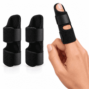 Adjustable Finger Splint for Men & Women, Padded Finger Straightener Stabilizer for Trigger Finger, Arthritis, Mallet Finger, Sprains & Broken Fingers, Fits Index, Middle, Ring & Pinky Fingers