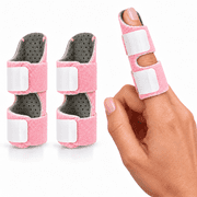 Adjustable Finger Splint for Men & Women, Padded Finger Straightener Stabilizer for Trigger Finger, Arthritis, Mallet Finger, Sprains & Broken Fingers, Fits Index, Middle, Ring & Pinky Fingers
