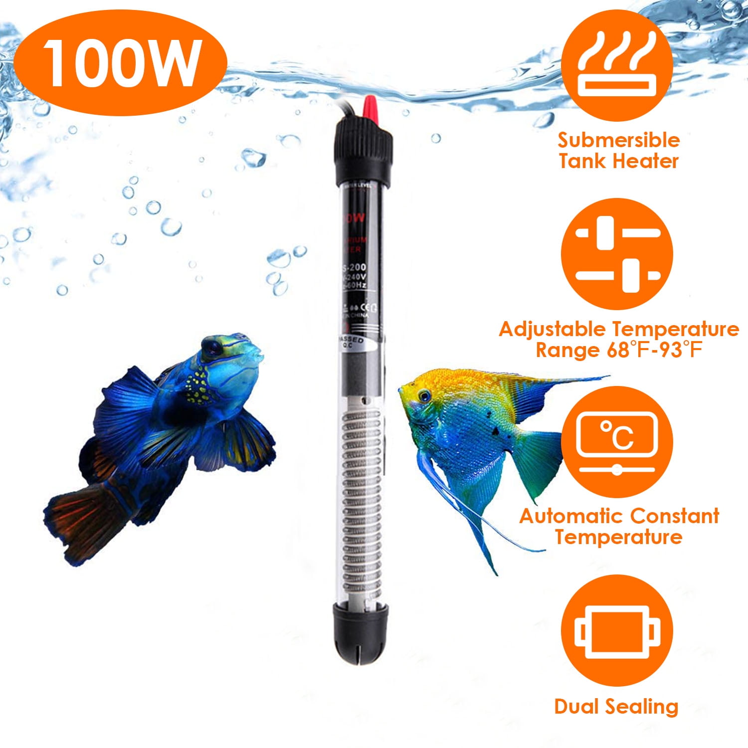 Adjustable Fish Tank Heater, iMountek Submersible Aquarium Heater