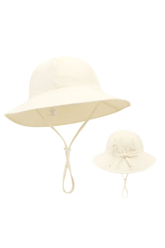 Adjustable Fisherman Hat for Kids for Summer Outings Vacations and Picnics Suitable for Ages 1-3 Ideal for Casual Outfits,Color:Light Yellow