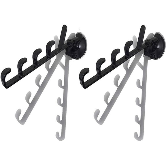 Adjustable Fishing Pole Rack & Holder - Vehicle & Boat Storage for Car, Truck, SUV & RV - Suction Cup Mounted - No Rods Included - 1 Pair