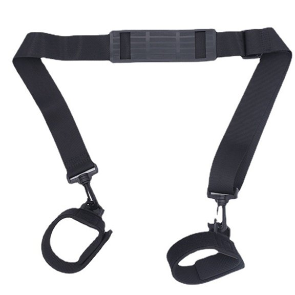Adjustable Fishing Rod Carry Strap Sling for Comfortable Lure and Fly Fishing,with Secure Hook and Wide Shoulder Support