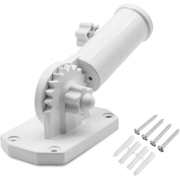 Adjustable Flag Pole Holder Heavy Duty Wall Mount Multi-Position Flag Pole Bracket with Screws, Made of Aluminum, Strong and Rust Free